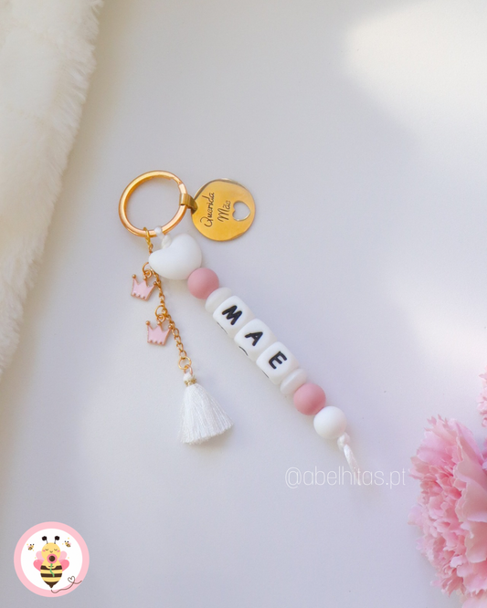 Porta-chaves Coração branco