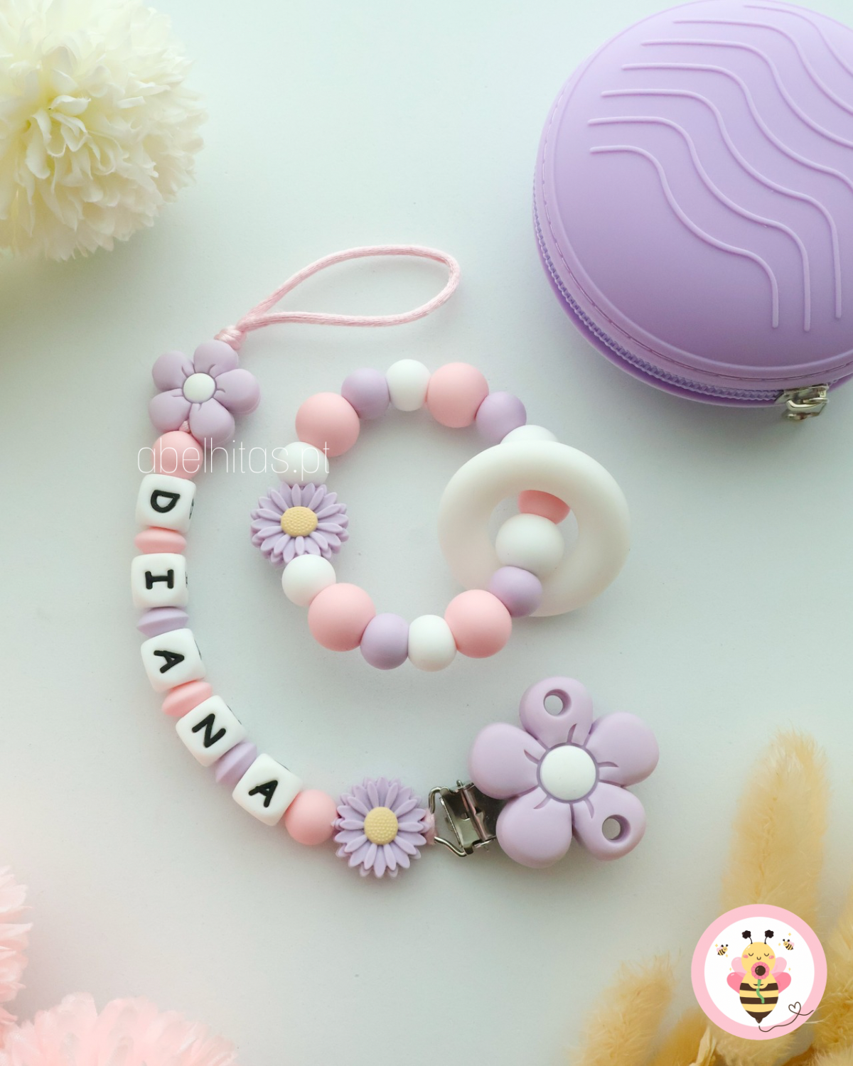 Conjunto Flores lilás