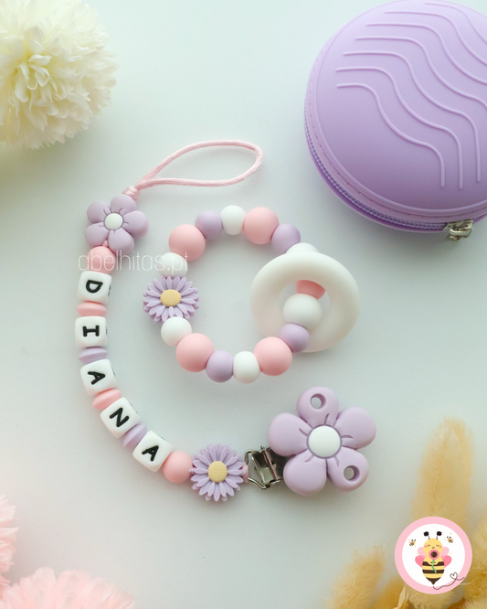 Conjunto Flores lilás