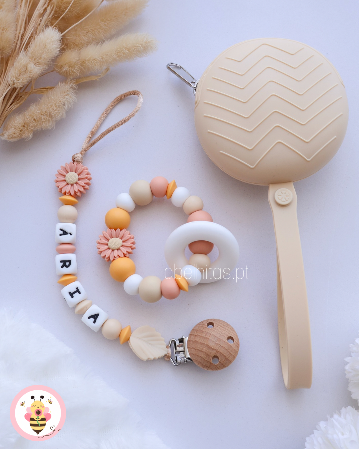 Conjunto Flor pêssego