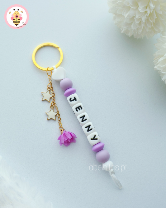 Porta-chaves lilás