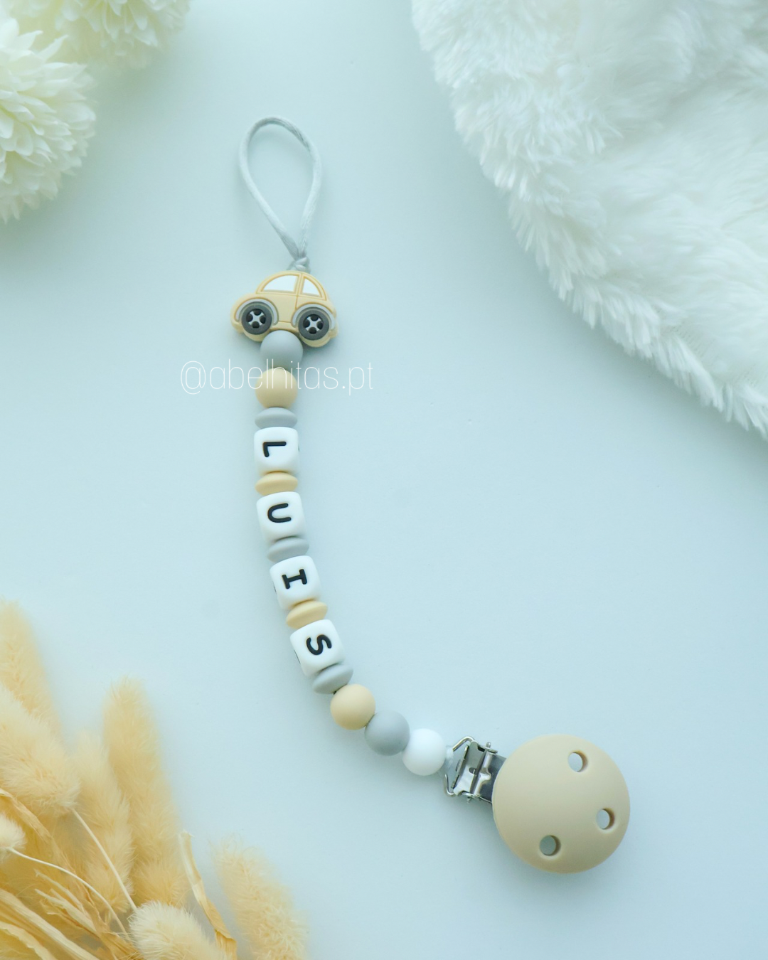 Pacifier clip with name - Stroller