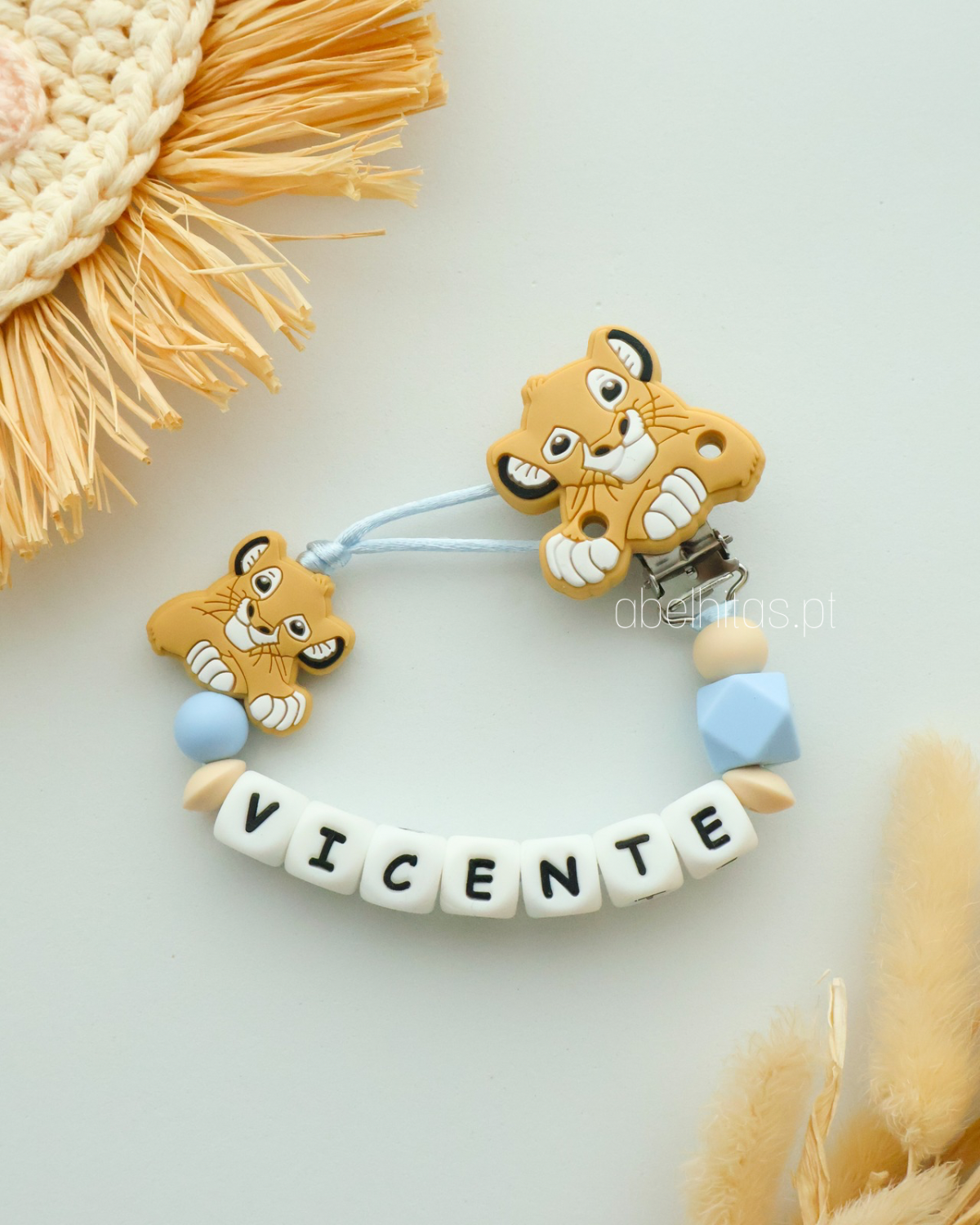 Pacifier clip with name - Simba