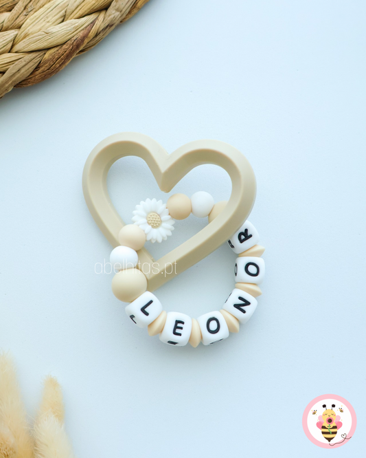 Mordedor Coração bege