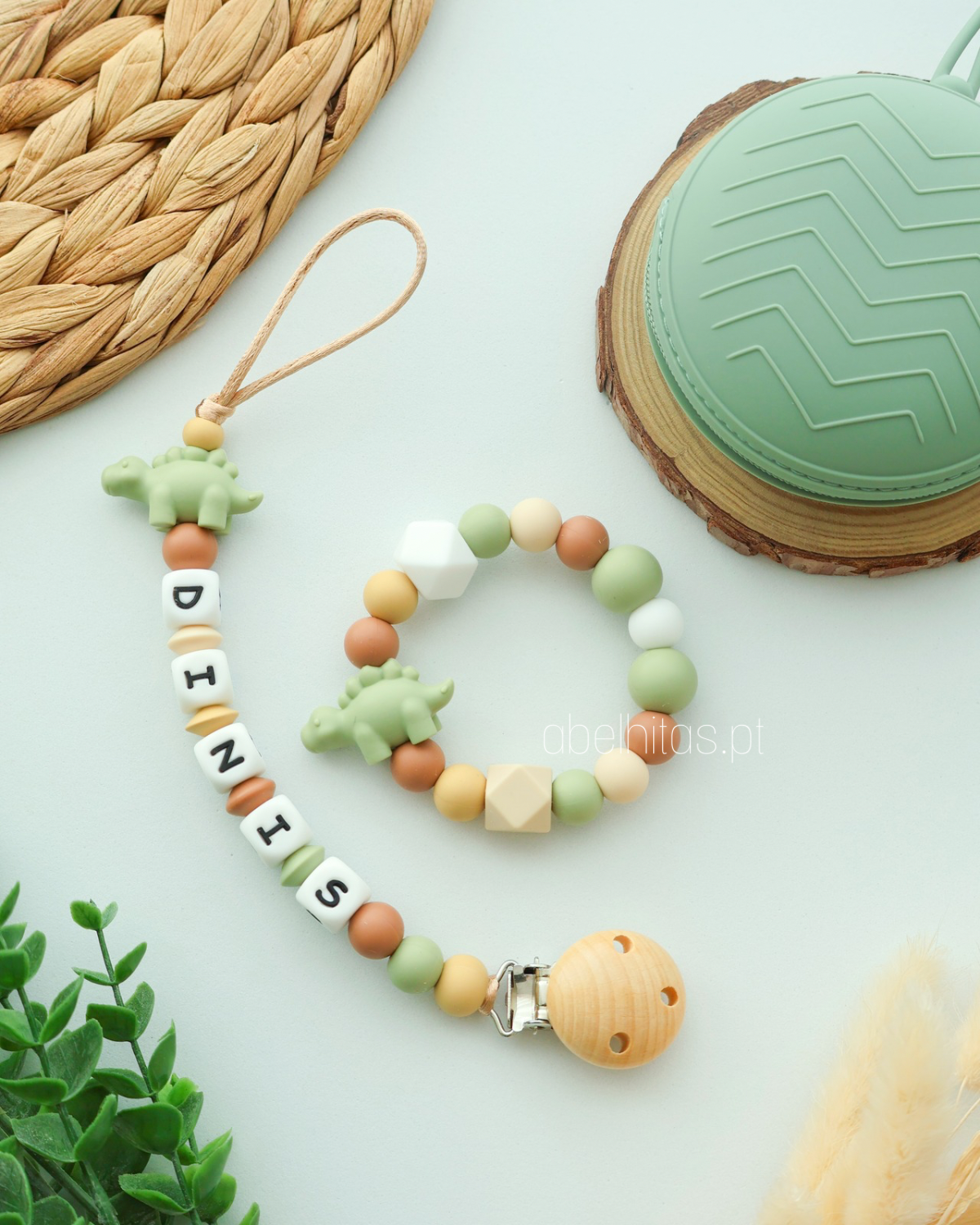 Conjunto Dinossauro verde