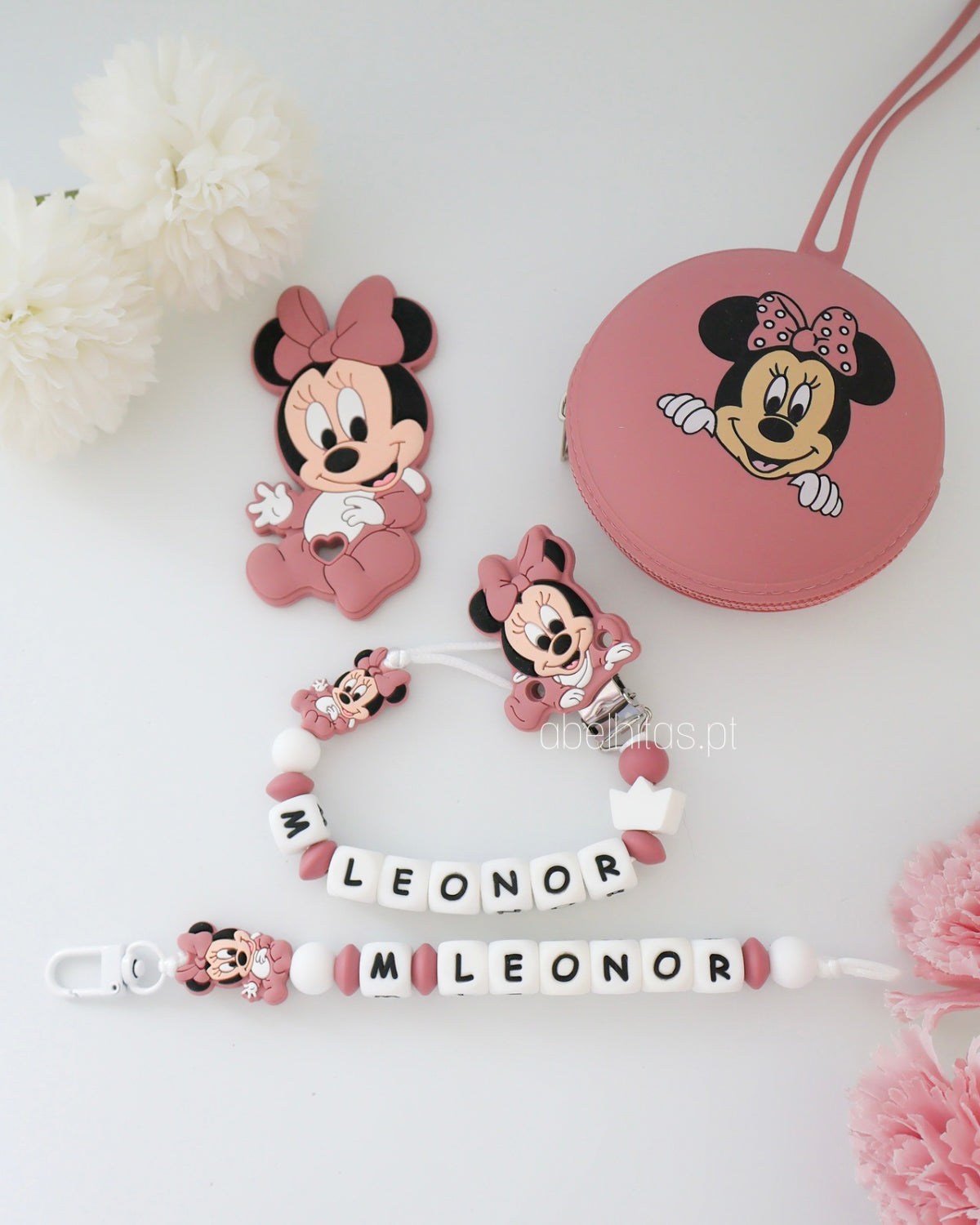 Conjunto Minnie rosa escura