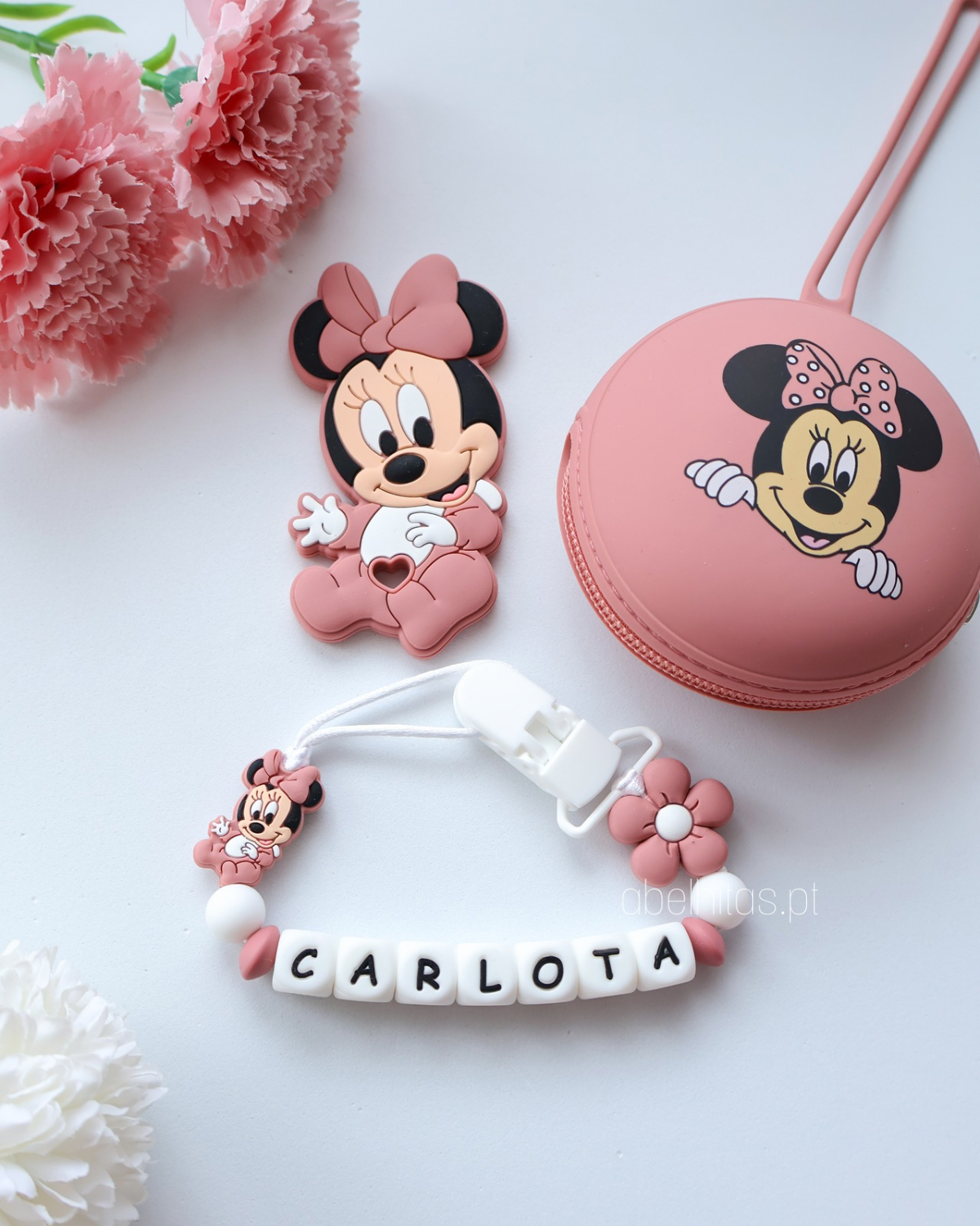 Conjunto Minnie rosa escura