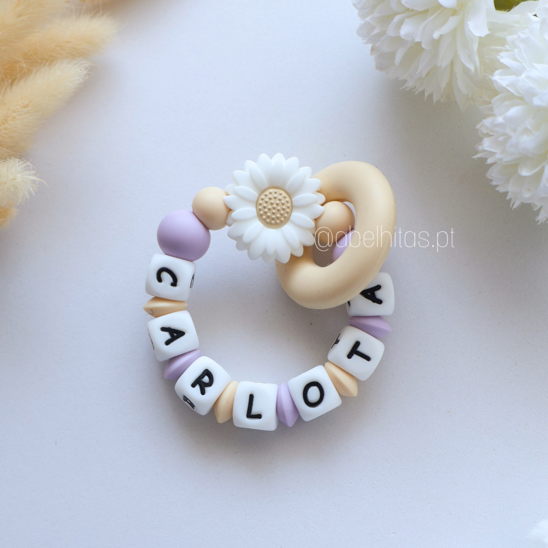 White and lilac flower set