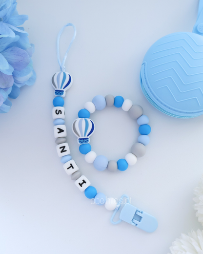 Conjunto Balão ar quente azul