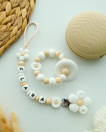 Conjunto Flores brancas