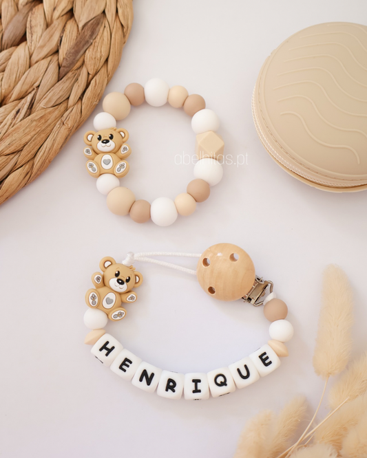 Conjunto Urso bege
