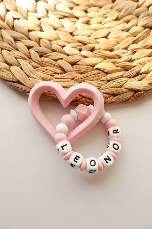 Mordedor Coração rosa