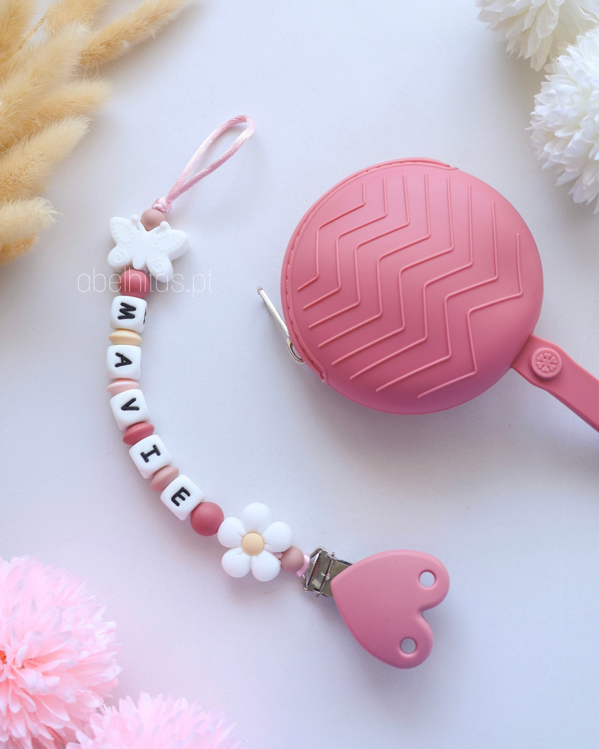 Conjunto Borboleta e flor