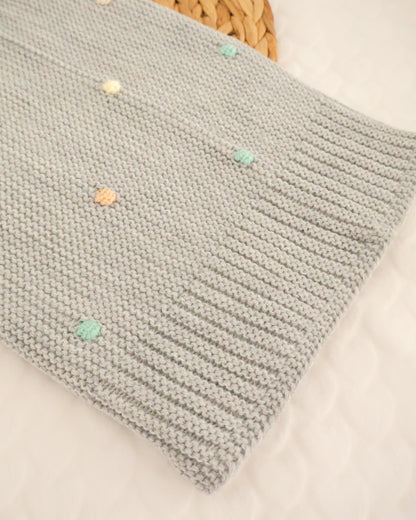 Manta Bebé Pompons coloridos