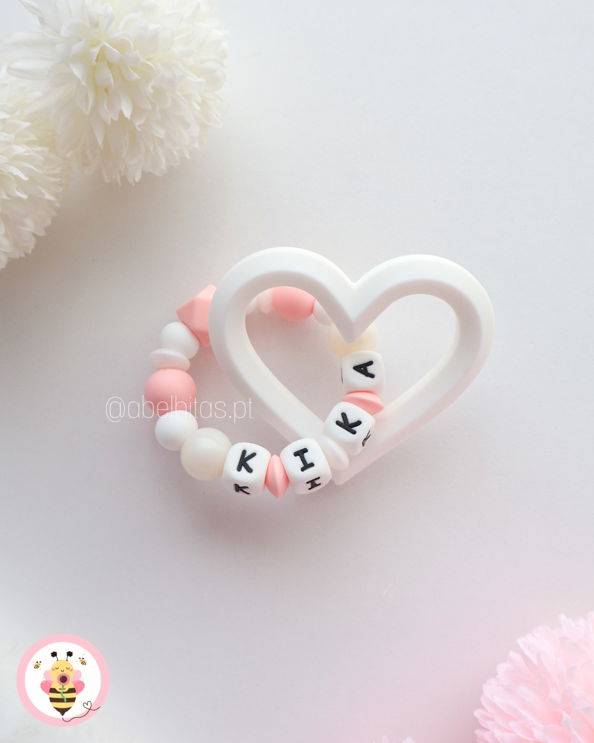 Mordedor Coração branco