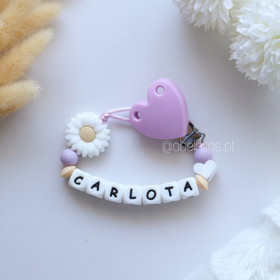 White and lilac flower set