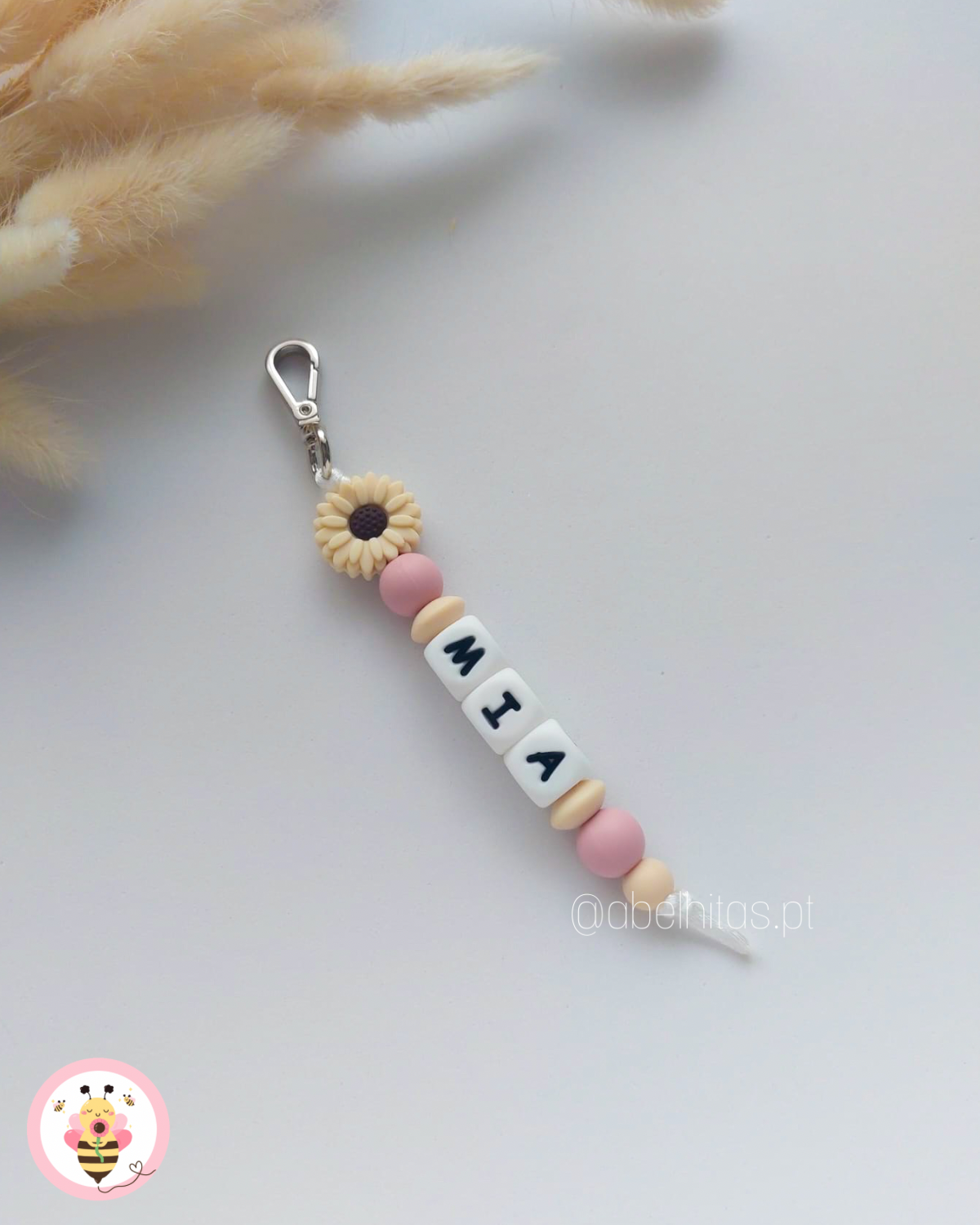 Backpack identifier - Beige flower