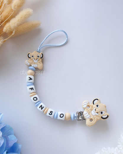 Conjunto Simba bege e azul