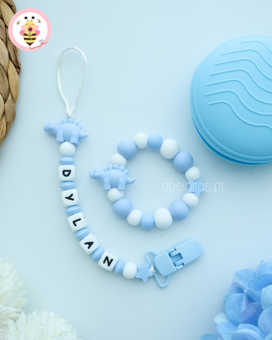 Conjunto Dinossauro azul