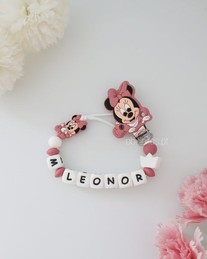 Conjunto Minnie rosa escura
