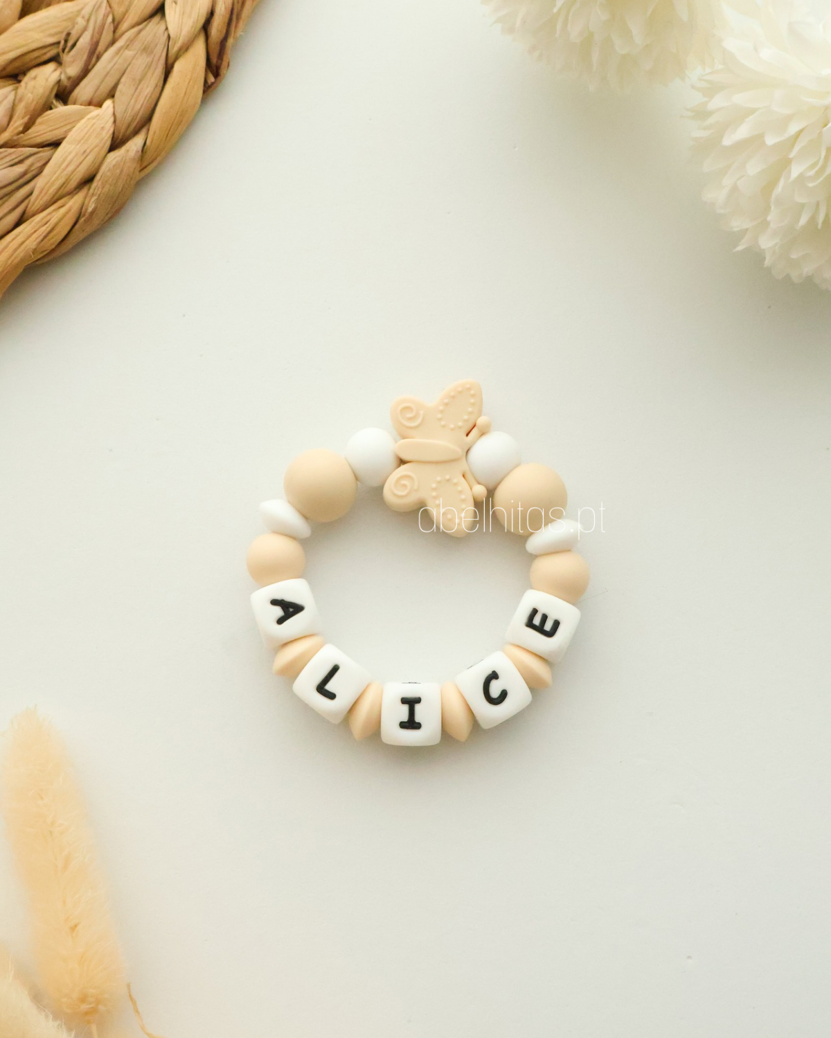 Conjunto Flor e borboleta