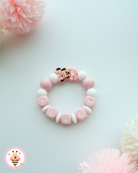 Mordedor Minnie rosa clara