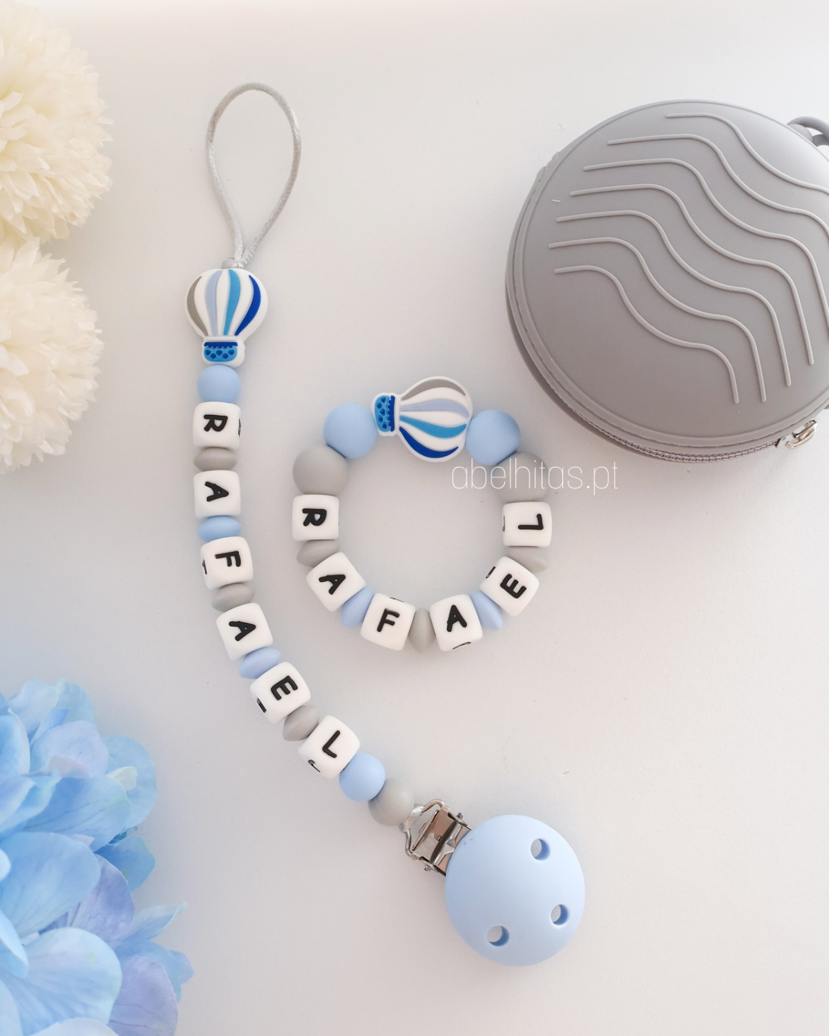 Conjunto Balão Ar Quente azul