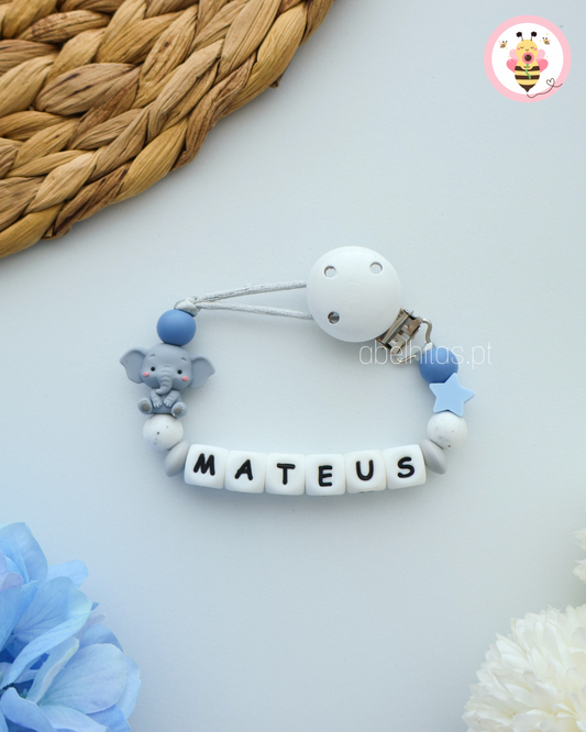 Prendedor de chupeta - Elefante