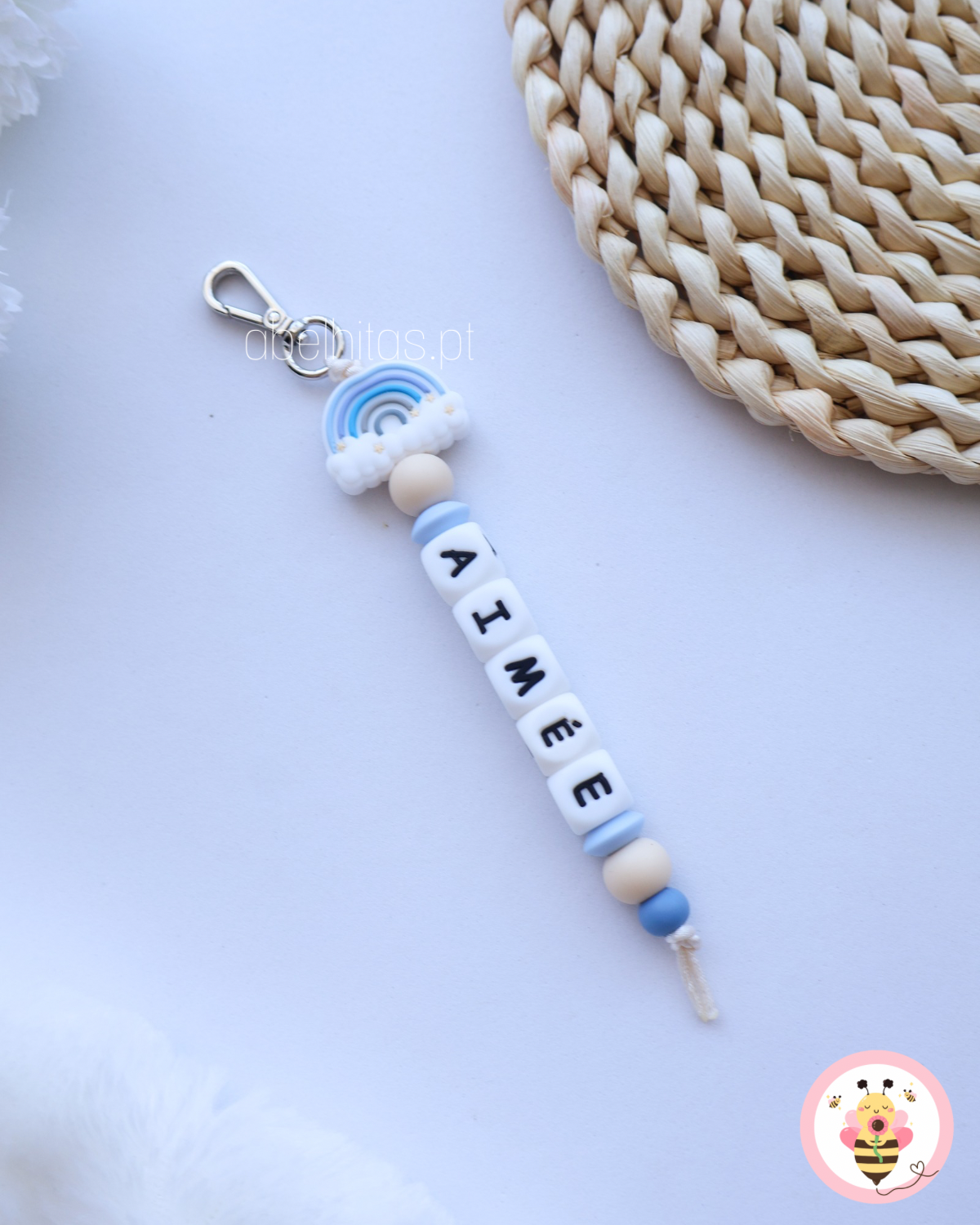 Identificador de mochila - Arco Íris azul