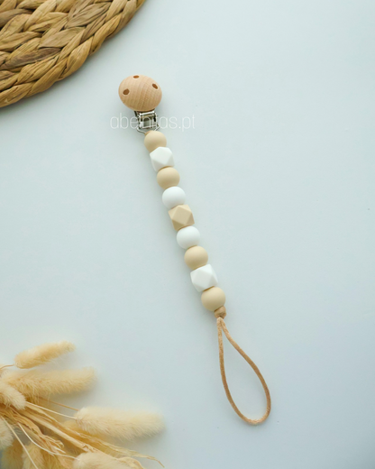 Nameless pacifier clip - Hexagons