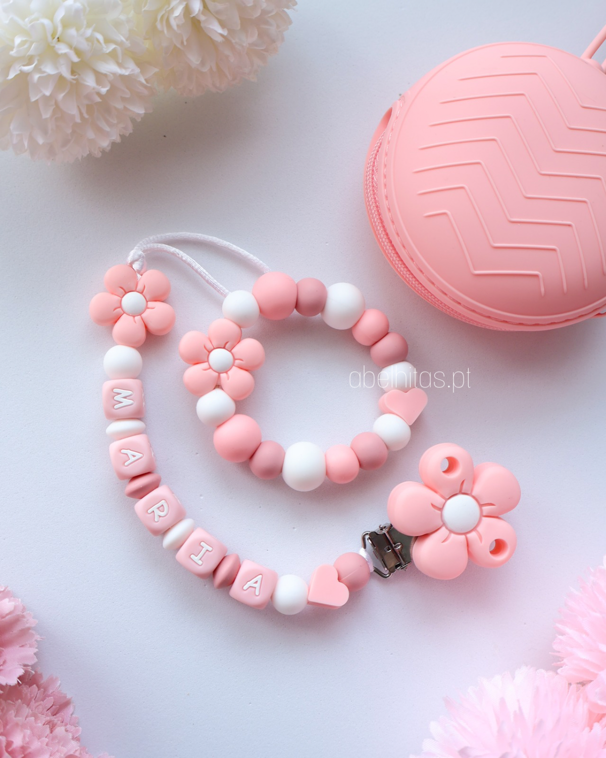 Conjunto Flor rosa