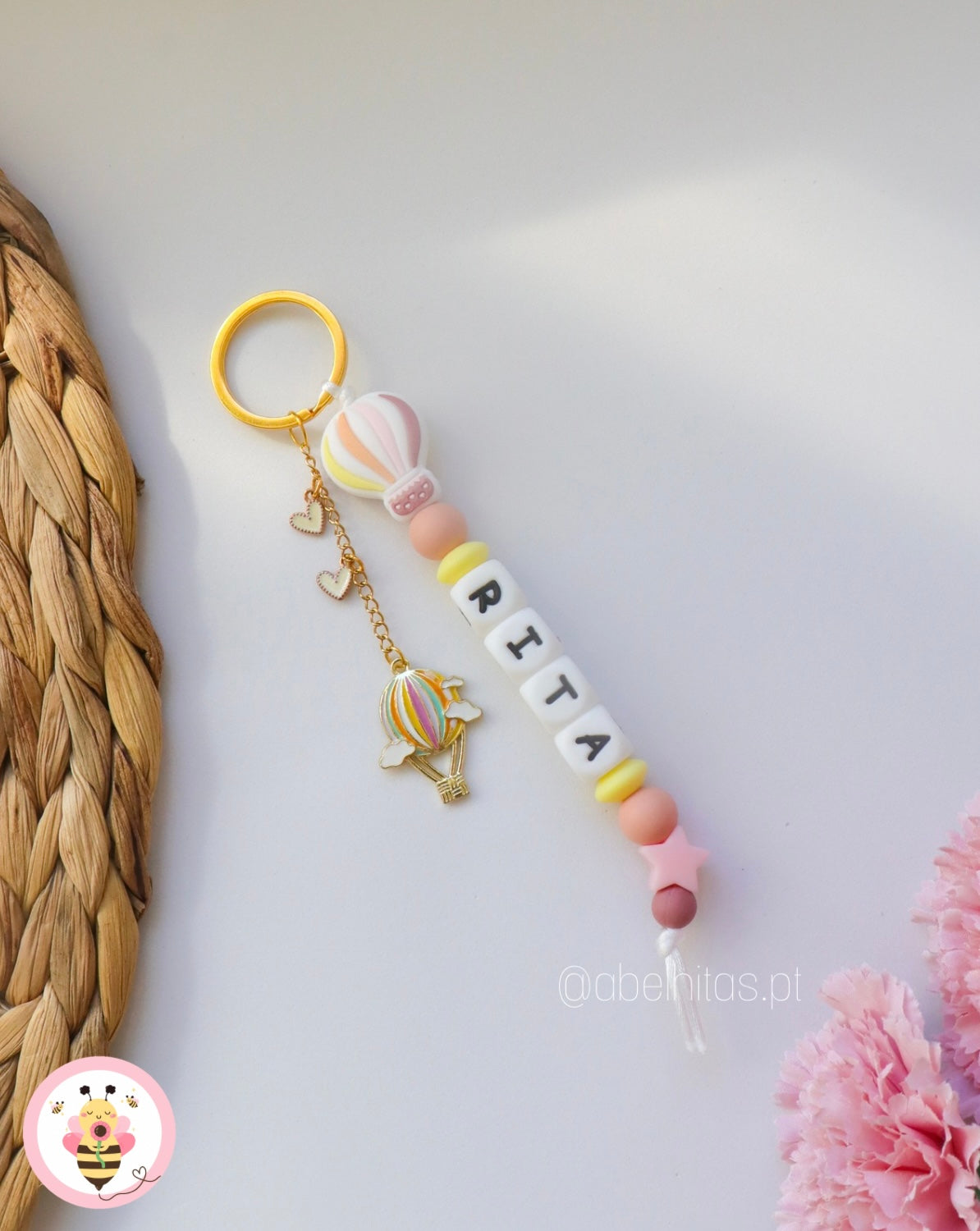 Porta-chaves Balão rosa