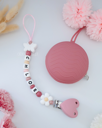 Conjunto Borboleta e flor