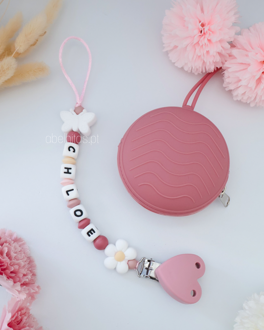 Conjunto Borboleta e flor