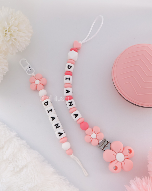 Conjunto Flor rosa