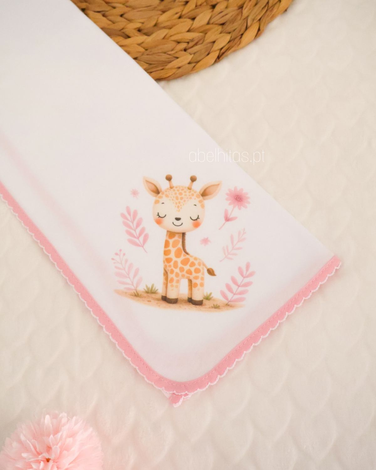 Fralda de Pano Bebé Girafa