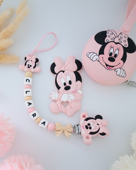 Conjunto Minnie rosa bebé