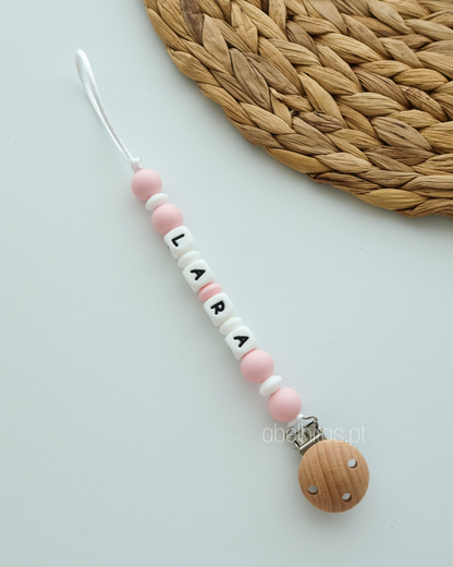 Pacifier clip with name - Simple
