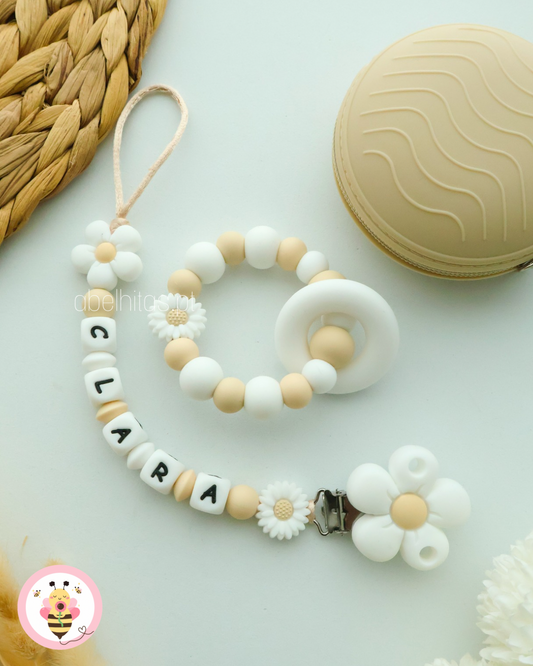 Conjunto Flores brancas