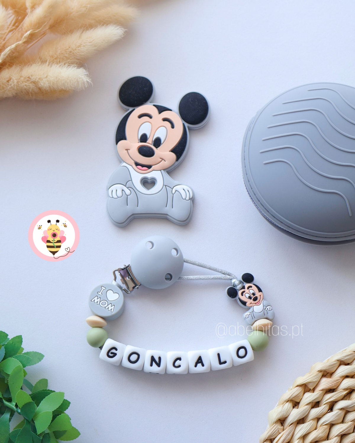 Conjunto Mickey cinza