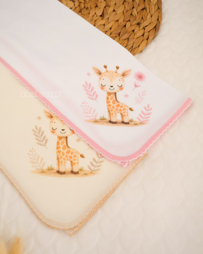 Fralda de Pano Bebé Girafa