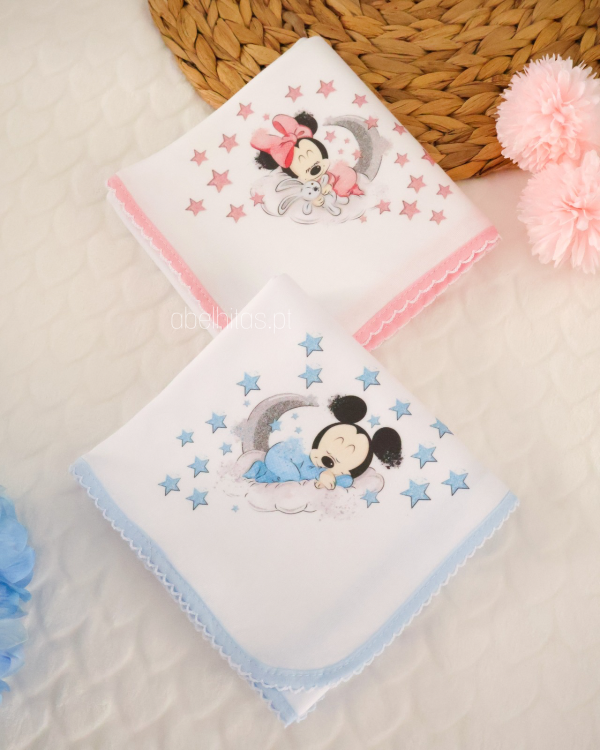 Fralda de Pano Bebé Mickey / Minnie