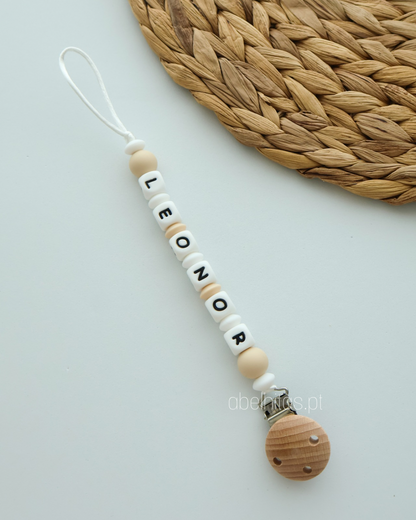 Pacifier clip with name - Simple