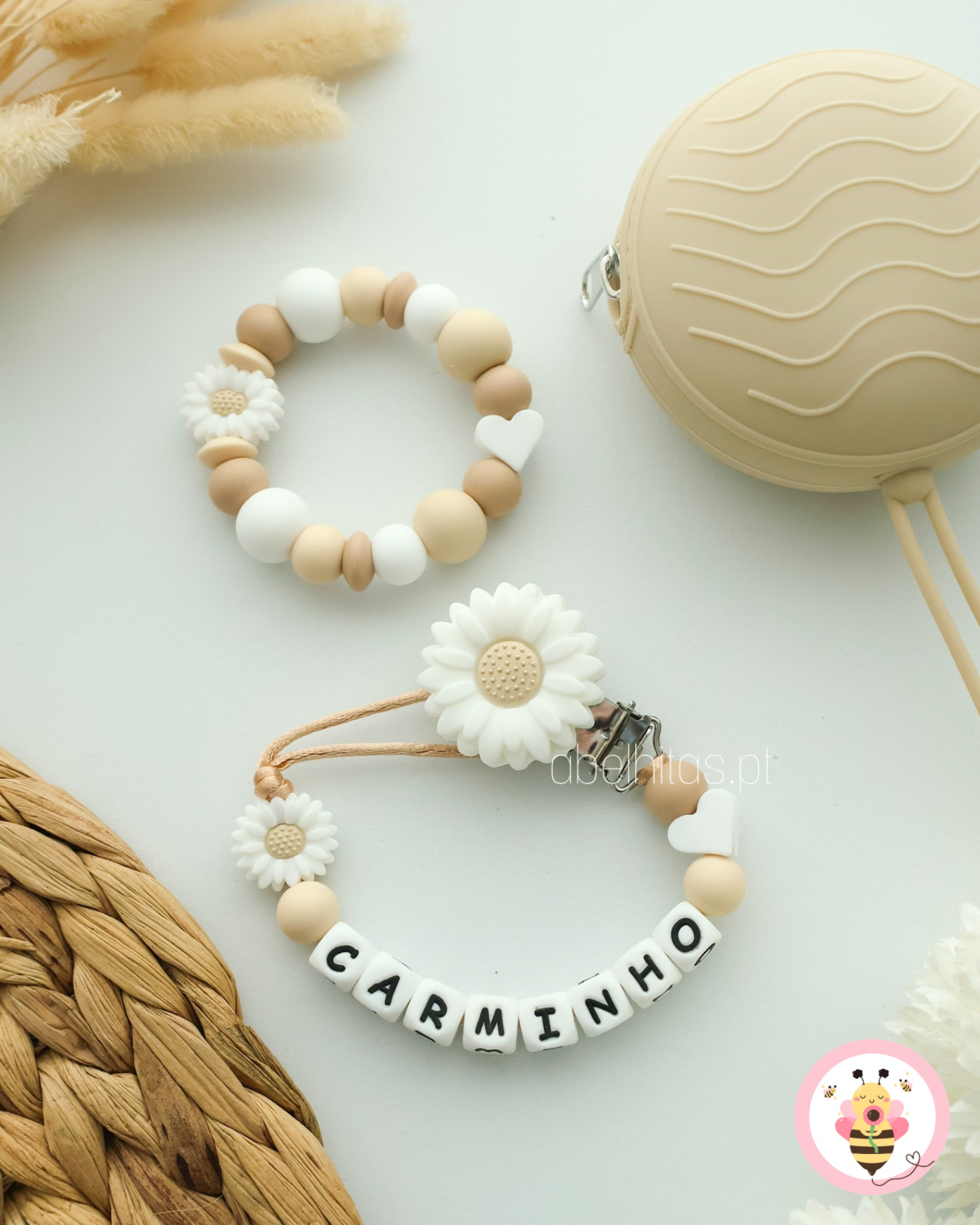 Conjunto Flor branca