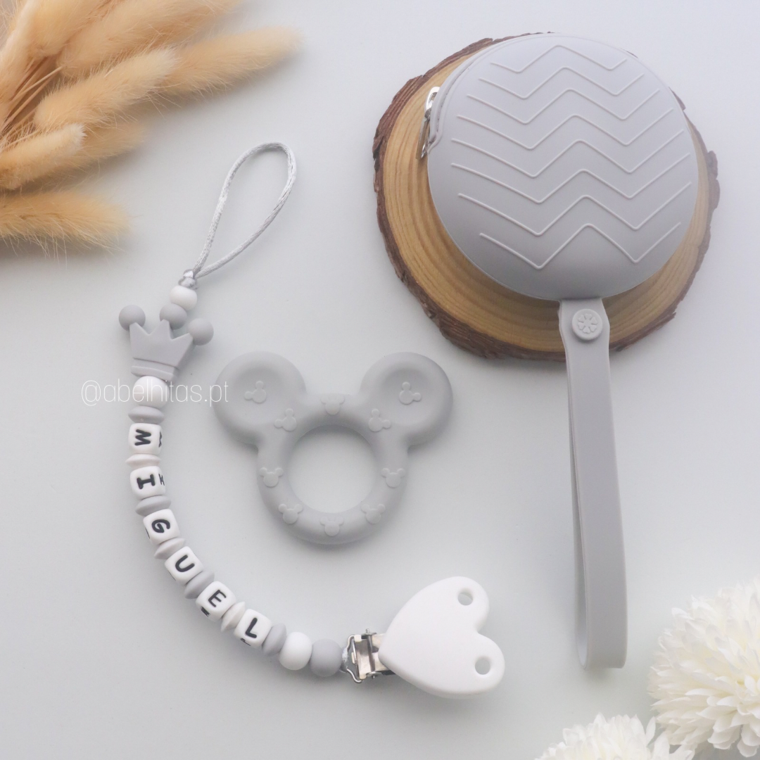 Conjunto Mickey cinza