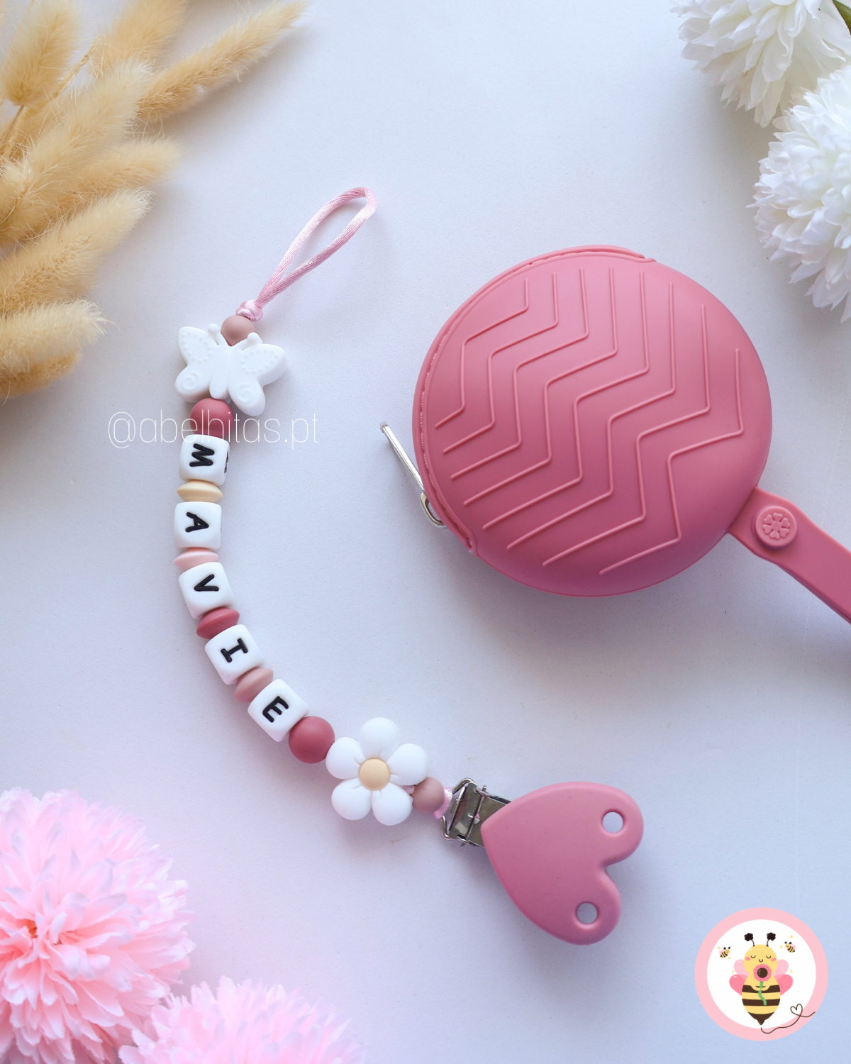 Conjunto Borboleta e flor