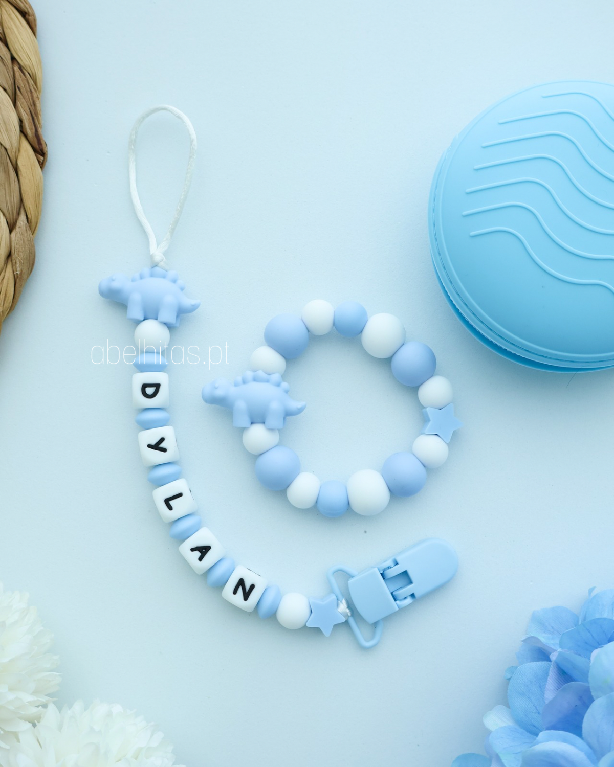 Conjunto Dinossauro azul