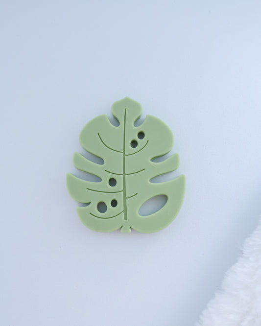 Mordedor de silicone - Folha verde