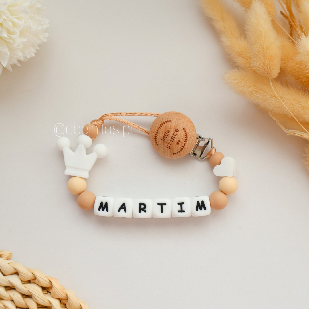 Prendedor de chupeta com nome - Little Prince