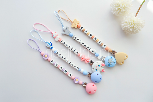 Criar prendedor de chupeta personalizado - mola em silicone